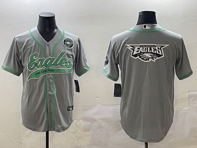 Men Philadelphia Eagles Blank Grey Jointly Name 2025 Nike Limited NFL Jersey style 25->philadelphia eagles->NFL Jersey